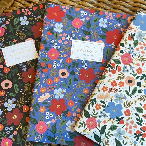Rifle paper co 3 X WILD ROSE Notebook collection Ruled pages DISCONTINUED - Picture 7 of 10